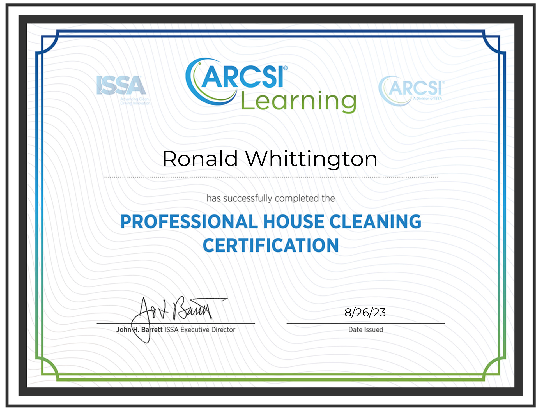 Ron's ISSA Certificate